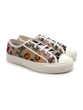 Christian Dior Raffia Embroidered Walk'n'Dior Sneakers