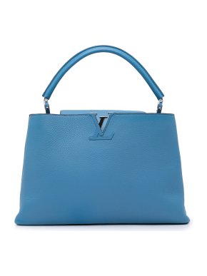 Louis Vuitton Blue Taurillon Capucines MM