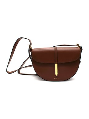 Demellier Brown Leather Tokyo Saddle Bag