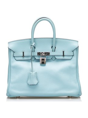 Hermes Birkin 25 Retourne in Blue Atoll Swift Leather with Palladium Hardware 1