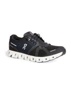 On Running Black and White Cloud 5 Trainers