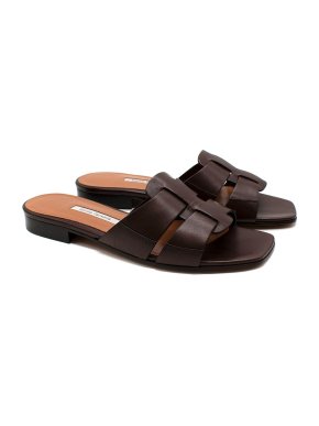 Emme Parsons Brown Leather Leo Sandals