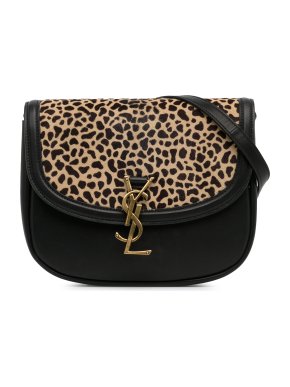 Saint Laurent Pony Hair And Leather Leopard Print Medium Kaia Crossbody