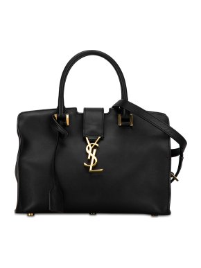 Saint Laurent Black Baby Monogram Cabas Tote