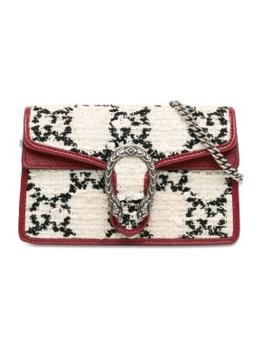 Gucci Super Mini GG Tweed Dionysus Crossbody Bag