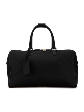 Gucci Black GG Nylon Travel Bag