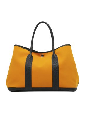 Hermes Yellow Toile Officier Negonda Garden Party 36