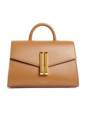 Demellier Deep Toffee Leather Midi Montreal Bag