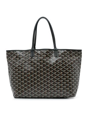 Goyard Black Goyardine Saint Louis PM Tote Bag