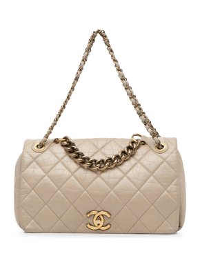 Chanel Medium Quilted Aged Calfskin Pondichery Flap Bag