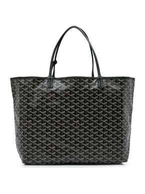 Goyard Black Goyardine Saint Louis GM Tote Bag