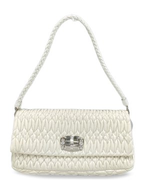 Miu Miu Matelasse Nappa Crystal Shoulder Bag