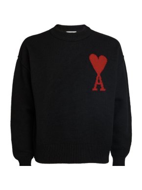 Ami Paris Wool Ami De Coeur Knit Sweater