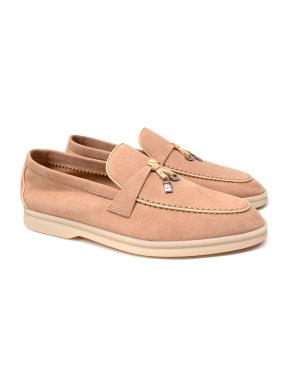 Loro Piana Blush Summer Charms Loafers