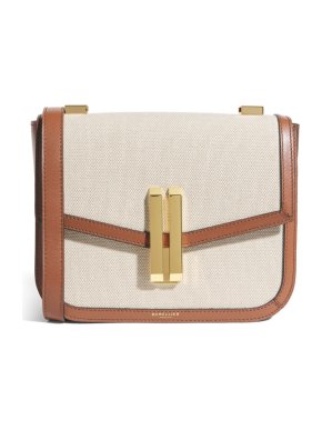 Demellier Tan Canvas Vancouver Cross-Body Bag