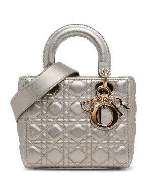 Dior Champagne Gold Small Lambskin Cannage My ABCDior Lady Dior