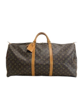 Louis Vuitton Brown Coated Canvas Monogram Keepall 60