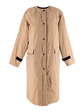 KASSL Editions Khaki Coated Taffeta Padded Coat