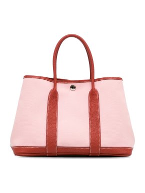 Hermes Pink Toile Officier Negonda Garden Party 30