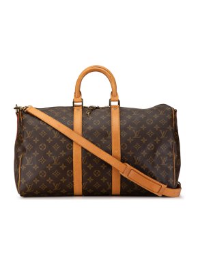 Louis Vuitton Coated Canvas Monogram Keepall Bandouliere 45