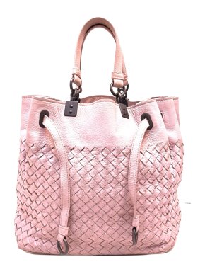 Bottega Veneta Pink Intrecciato Tote Bag