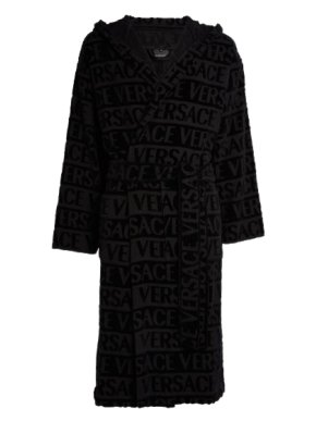 Versace Black Monogram Bathrobe