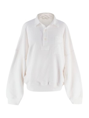 The Row White Dende Jersey Polo Shirt