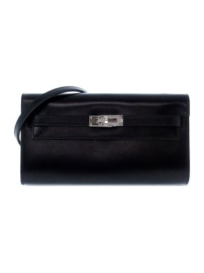 Hermes Black Box Calf Kelly To Go Wallet