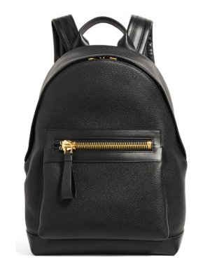 Tom Ford Black Buckley Leather Backpack