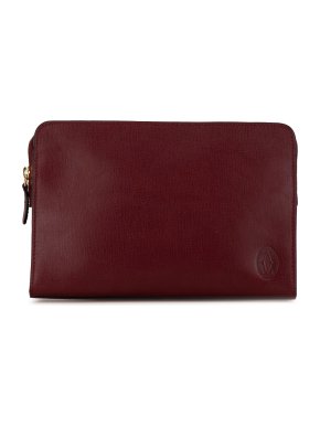 Cartier Burgundy Must De Cartier Clutch