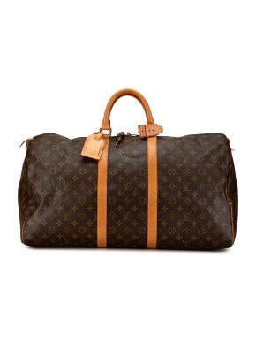 Louis Vuitton Coated Canvas Monogram Keepall 55