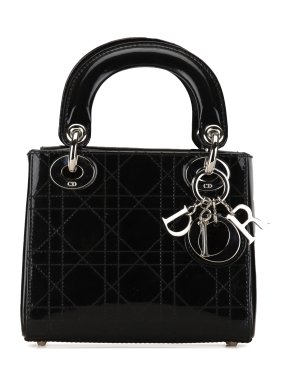 Dior Black Patent Leather Mini  Lady Dior
