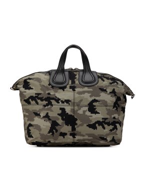 Givenchy Khaki Camo Canvas Nightingale Duffle Bag