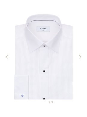 Eton Cotton Pleated Dress Shirt