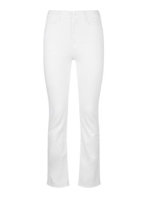 Frame White Le High Straight Leg Jeans