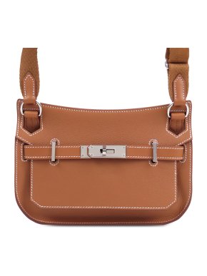 Hermes Mini Jypsiere in Gold Evercolour Leather with Palladium Hardware