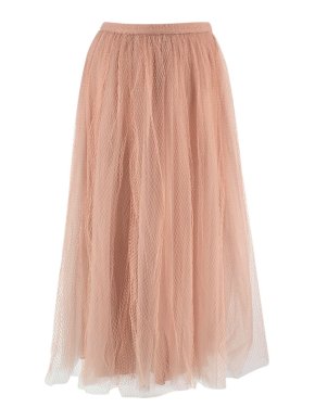 Christian Dior Nude Pink Netted Tulle Skirt