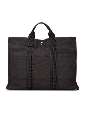 Hermes Charcoal Herline Tote MM Bag