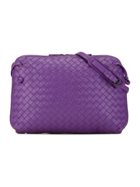 Bottega Veneta Purple Intrecciato Nodini Crossbody Bag