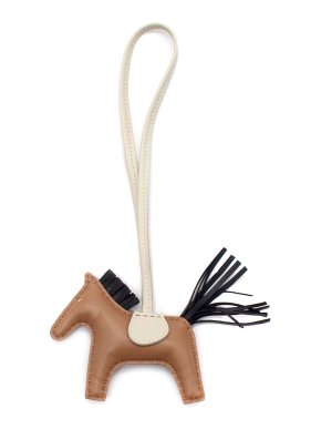 Hermes Chai, Black and Craie Grigri Rodeo PM  Bag Charm