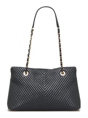 Chanel Black Chevron Tote Bag