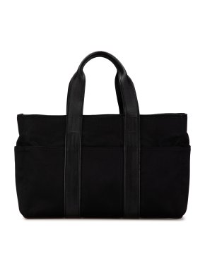 Hermes Black Toile Acapulco MM Tote Bag