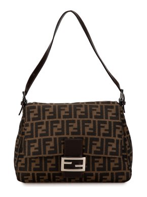 Fendi Brown Zucca Canvas Mamma Forever Baguette Bag