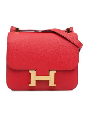Hermes HSS Constance 24 in Rouge de Coeur Epsom Leather with Gold Hardware