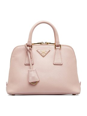 Prada Pink Small Saffiano Lux Promenade Top Handle Bag