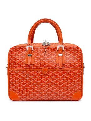 Goyard Orange Goyardine Ambassade PM Briefcase