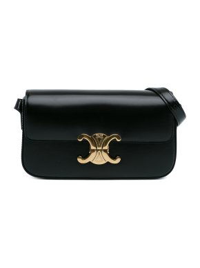 Celine Black Triomphe Claude Shoulder Bag
