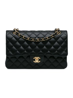 Chanel Black Lambskin Medium Double Flap Bag
