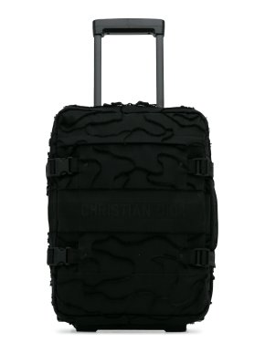 Dior Black Camouflage Technical Canvas Suitcase