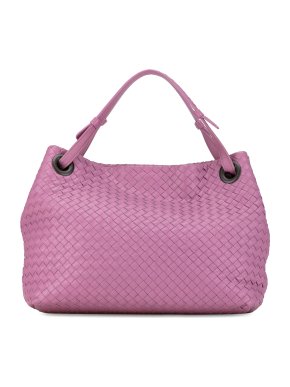 Bottega Veneta Pink Intrecciato Bella Tote Bag